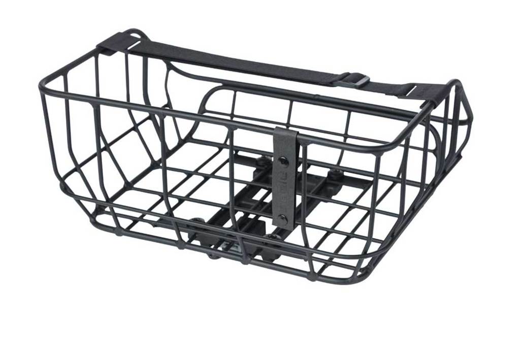 Mand Basil Portland MIK - Aluminium Afneembaar Achterop - Mat Zwart - 25 Liter Mand Basil Portland MIK - Aluminium Afneembaar Achterop - Mat Zwart - 25 Liter